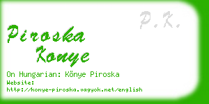 piroska konye business card